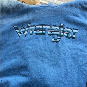 Wrangler hoodie, baby blue color, size XL
